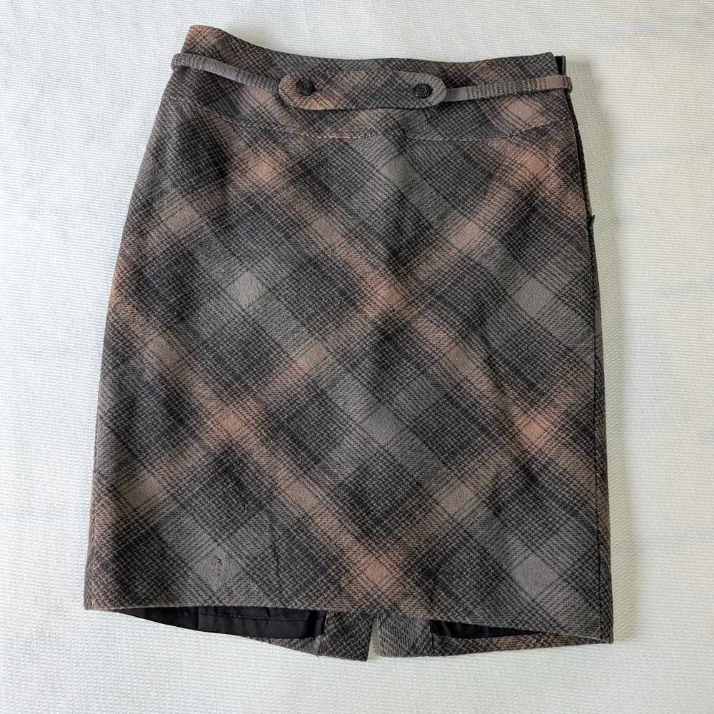 Original Penguin Black and Tan Checkered Pencil Skirt